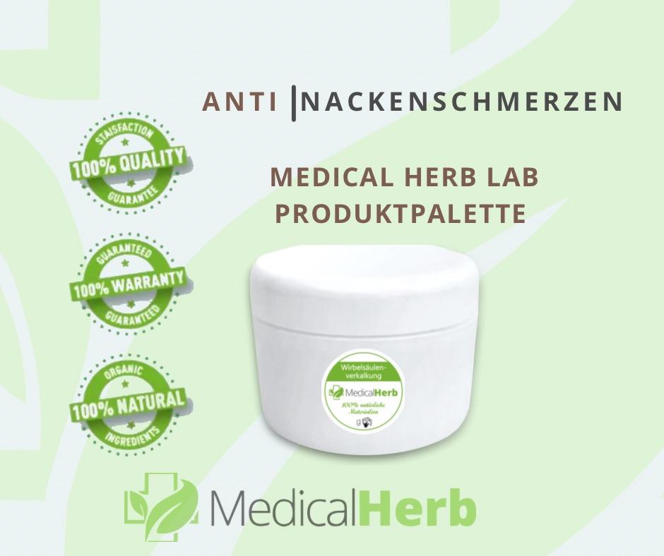 Nackenschmerzen: Nacken-Verspannungen nacken Hausmittel, Nackenschmerzen: Hausmittel-salbe, Salbe gegen Wirbelsäulenverkalkung: Hausmittel. Medical Herb Lab